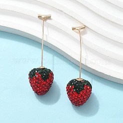 Zinc Alloy Rhinestone Stud Earrings&nbsp;EJEW-E314-01G