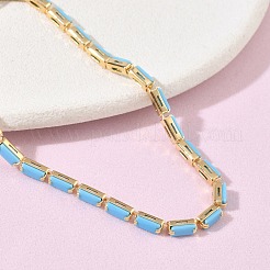 Synthetic Turquoise Tennis Bracelets&nbsp;KK-CBA964F-01G-02