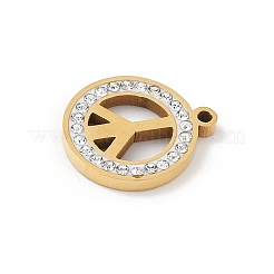 304 Stainless Steel Rhinestone Pendants&nbsp;STAS-Q354-04G