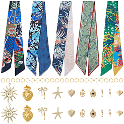 DIY Silk Scarf Necklace Making Kits&nbsp;DIY-BM0002-56