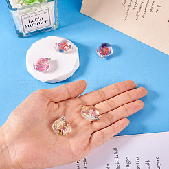5Pcs Transparent Glass Pendants&nbsp;GLAA-TA0002-83