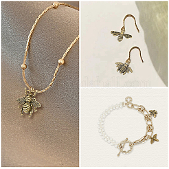 90Pcs 9 Style Tibetan Style Alloy Pendants&nbsp;FIND-CA0006-40