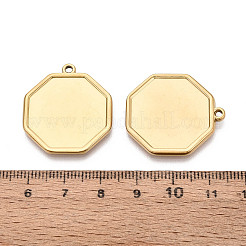 304 Stainless Steel Pendant Cabochon Settings&nbsp;STAS-N108-71G
