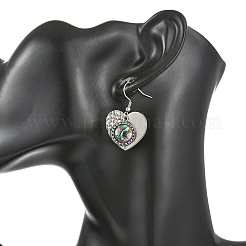Paua Shell and 304 Stainless Steel Dangle Earrings&nbsp;EJEW-JE07471-02