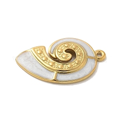 304 Stainless Steel White Enamel Pendants&nbsp;STAS-I322-80A-G