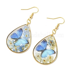 Transparent Epoxy Resin Dangle Earrings&nbsp;EJEW-JE07205-02