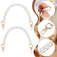 2Pcs Resin Curb Chain Bag Extension Chains&nbsp;FIND-BBC0002-50B