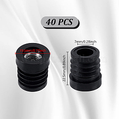 40Pcs Round Plastic Plug Tubing End Cap&nbsp;FIND-GA0007-14