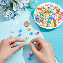 Rondelle Plastic Beads & Plastic Topsy Tail Hair Styling Braiding Tools&nbsp;DIY-WH0011-44A