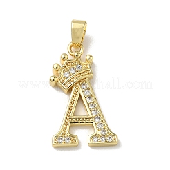 Brass Micro Pave Cubic Zirconia Pendants&nbsp;KK-I382-02G