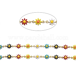 Ion Plating(IP) Golden 304 Stainless Steel Flower Link Chain&nbsp;CHS-E011-01G-01