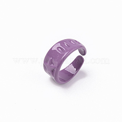 Spray Painted Alloy Cuff Rings&nbsp;RJEW-T011-30B-RS