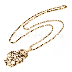 201 Stainless Steel Pendant Necklaces&nbsp;LS-NJEW-K283-09G