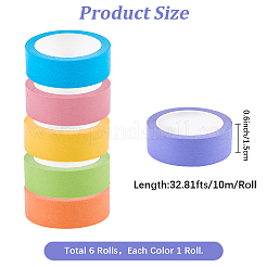 6 Rolls 6 Colors Masking Tape&nbsp;AJEW-CP0009-38
