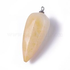 Natural Jade Pointed Pendants&nbsp;G-E541-10G
