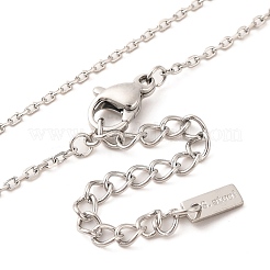 304 Stainless Steel Pave Cubic Zirconia Heart Pendant Cable Chain Necklaces for Women&nbsp;NJEW-G142-07P-03