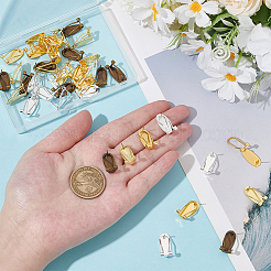 30Pcs 3 Colors Brass Stud Earring Findings&nbsp;KK-ME0002-67