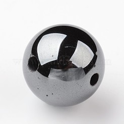 Smooth Electroplate Non-Magnetic Synthetic Hematite Buddhist Beads&nbsp;G-I175-33