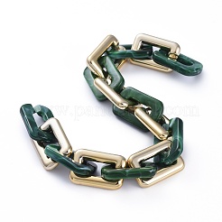 Handmade CCB Plastic Boston Link Chains&nbsp;AJEW-JB00683-01