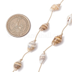 Natural Sea Shell Beads Hanging Ornaments&nbsp;HJEW-JM02970