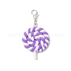Handmade Polymer Clay Lollipop Pendant Decorations&nbsp;HJEW-JM03387