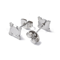 Non-Tarnish 304 Stainless Steel Stud Earring Findings&nbsp;STAS-F286-05P