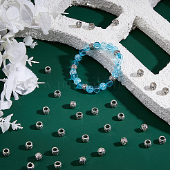 130Pcs Tibetan Style Alloy European Beads&nbsp;FIND-FH0011-48