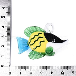 Handmade Lampwork Big Pendants&nbsp;LAMP-N034-22E