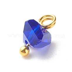 Electroplate Glass Charms&nbsp;PALLOY-JF00821-01