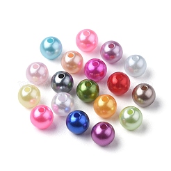 540Pcs 18 Style Spray Painted ABS Plastic Imitation Pearl Beads&nbsp;OACR-YW0001-35B