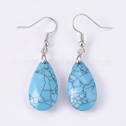 Natural & Synthetic Mixed Stone Dangle Earrings&nbsp;EJEW-P150-A