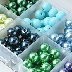 Mixed Pearlized Round Glass Pearl Beads&nbsp;HY-D0004-8mm-B
