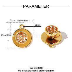 304 Stainless Steel Enamel Pendants&nbsp;STAS-OY011-60G
