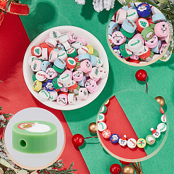 Christmas Theme 300Pcs Handmade Polymer Clay Beads&nbsp;CLAY-SP0001-01B