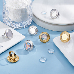DIY Oval Finger Ring Making Kits&nbsp;DIY-DC0004-20
