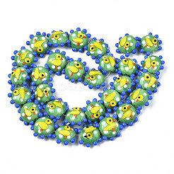 Handmade Bumpy Lampwork Beads Strands&nbsp;LAMP-N021-036C