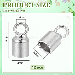 925 Sterling Silver Cord End&nbsp;STER-BC0004-27A-P