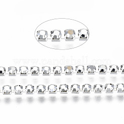 Electroplate Brass Rhinestone Strass Chains&nbsp;CHC-T006-SS6.5-01S