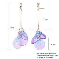 Glass Cluster Beads Dangle Ear Studs&nbsp;EJEW-JE03915