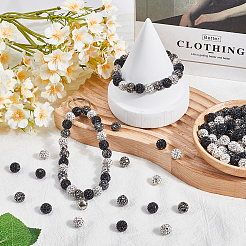 150Pcs 3 Colors Pave Disco Ball Beads&nbsp;RB-SP0001-10A