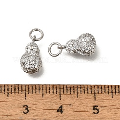 Rack Plating Brass Micro Pave Cubic Zirconia Charms&nbsp;KK-F883-08P