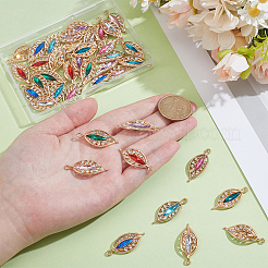 40Pcs 10 Colors Alloy with Rhinestone Pendants&nbsp;FIND-PH0027-16