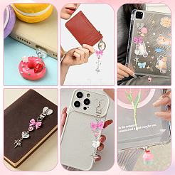 5Pcs PVC Mobile Dustproof Plugs & Iron Cell Phone Holder Stand&nbsp;HJEW-SW00358
