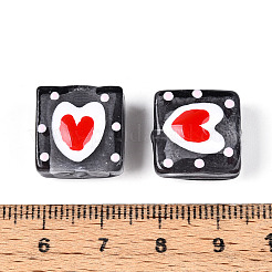 Handmade Spray Painted Lampwork Beads&nbsp;LAMP-N035-02A