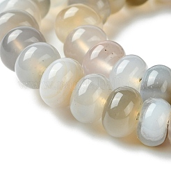 Natural Grey Agate Stone Beads Strands&nbsp;G-S105-8mm-03