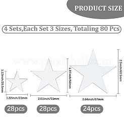 4Bags Acrylic Star Stickers&nbsp;DIY-GF0012-46B