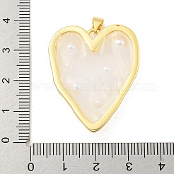 Rack Plating Brass & Epoxy Resin Pendants&nbsp;KK-C059-10B-G