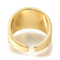 Rack Plating Brass Open Cuff Rings for Women&nbsp;RJEW-M022-21G