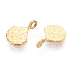 304 Stainless Steel Teardrop Charms&nbsp;STAS-T072-41G