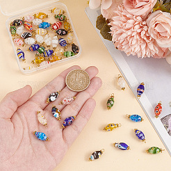 50Pcs Handmade Millefiori Beads Pendants&nbsp;PALLOY-PH0022-35